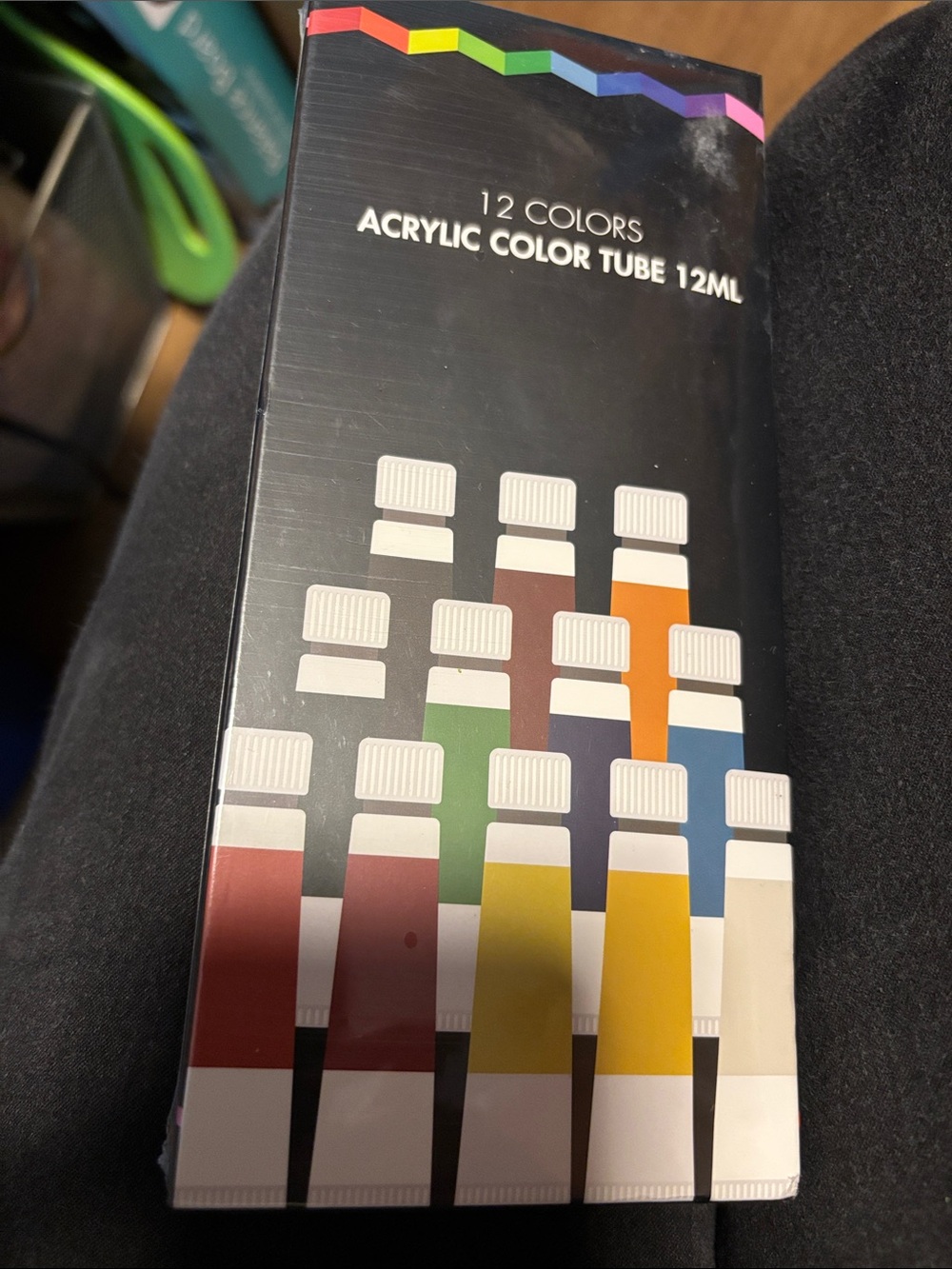 12 Colors Acrylic Paint Tube Set-New